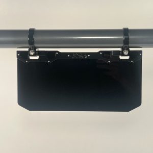 12" x 6" Narrow Mount Sun Visor - Solid Black Shield